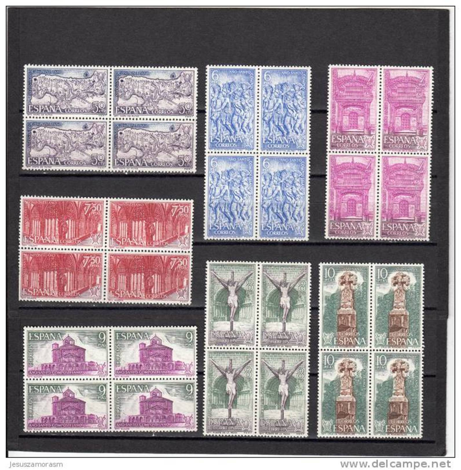 España Nº 2047 Al 2053 En Bloque De Cuatro - Unused Stamps