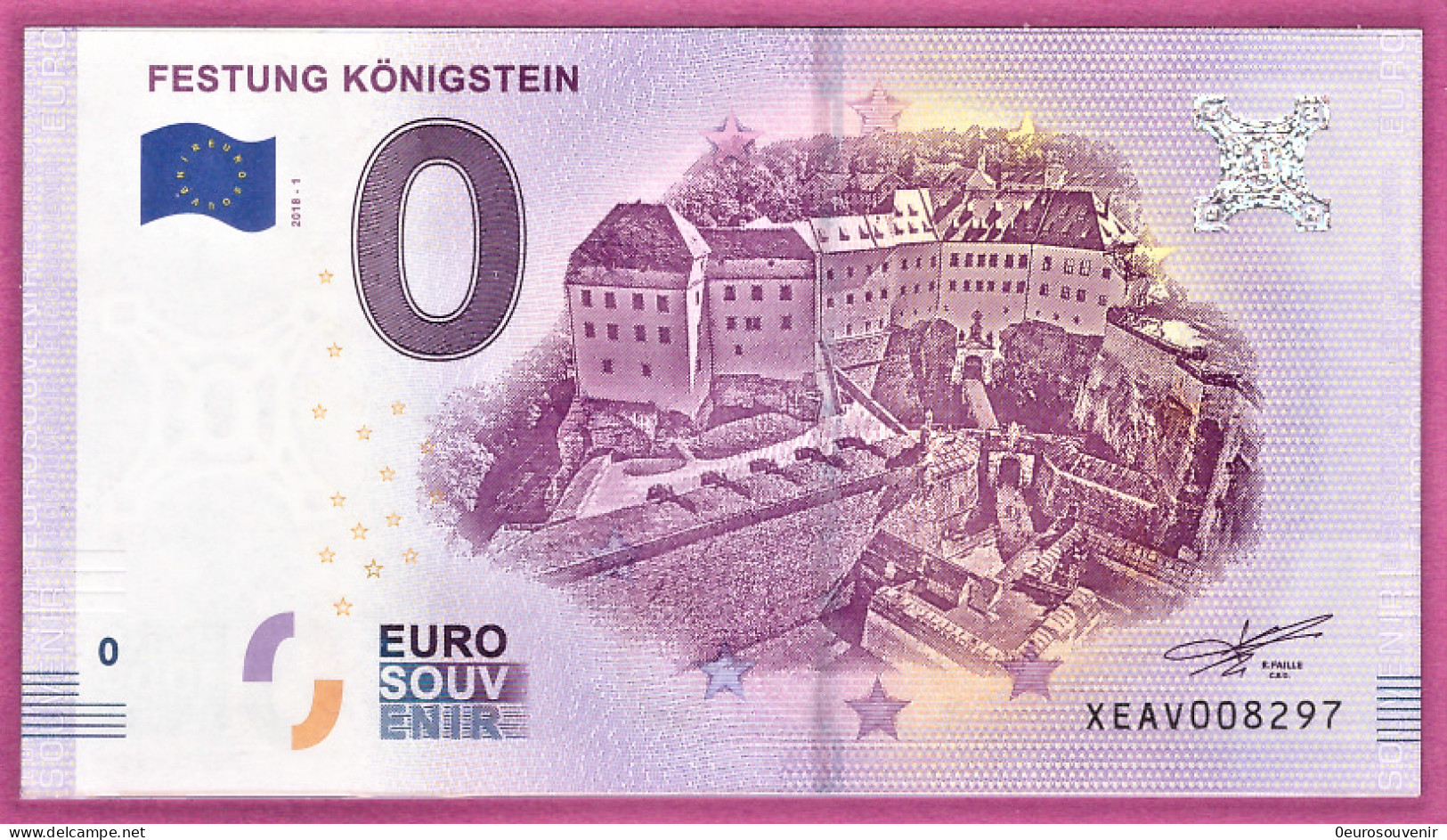 0-Euro XEAV 2018-1 FESTUNG KÖNIGSTEIN - Privatentwürfe