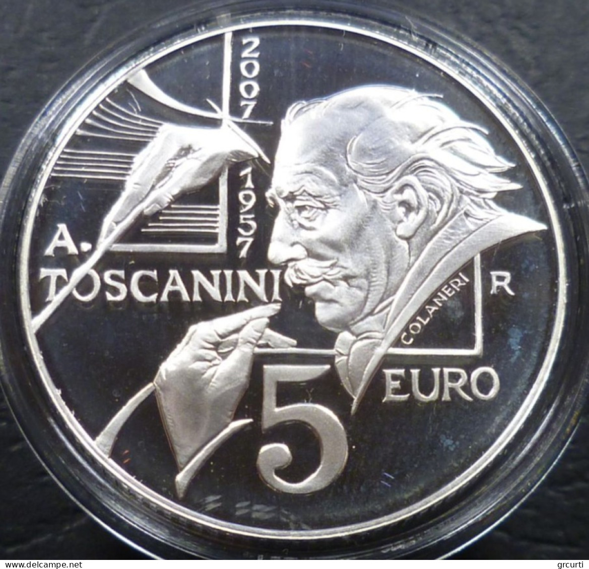 San Marino - 5 Euro 2007 - Arturo Toscanini - KM# 474 - San Marino