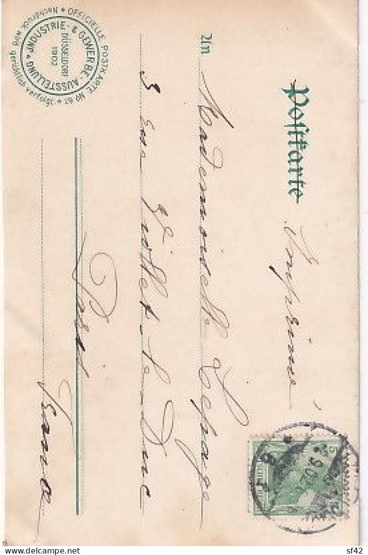 DUSSELDORF  1902   ARABISCHES DORF     PRECURSEUR   +  TIMBRE - Duesseldorf