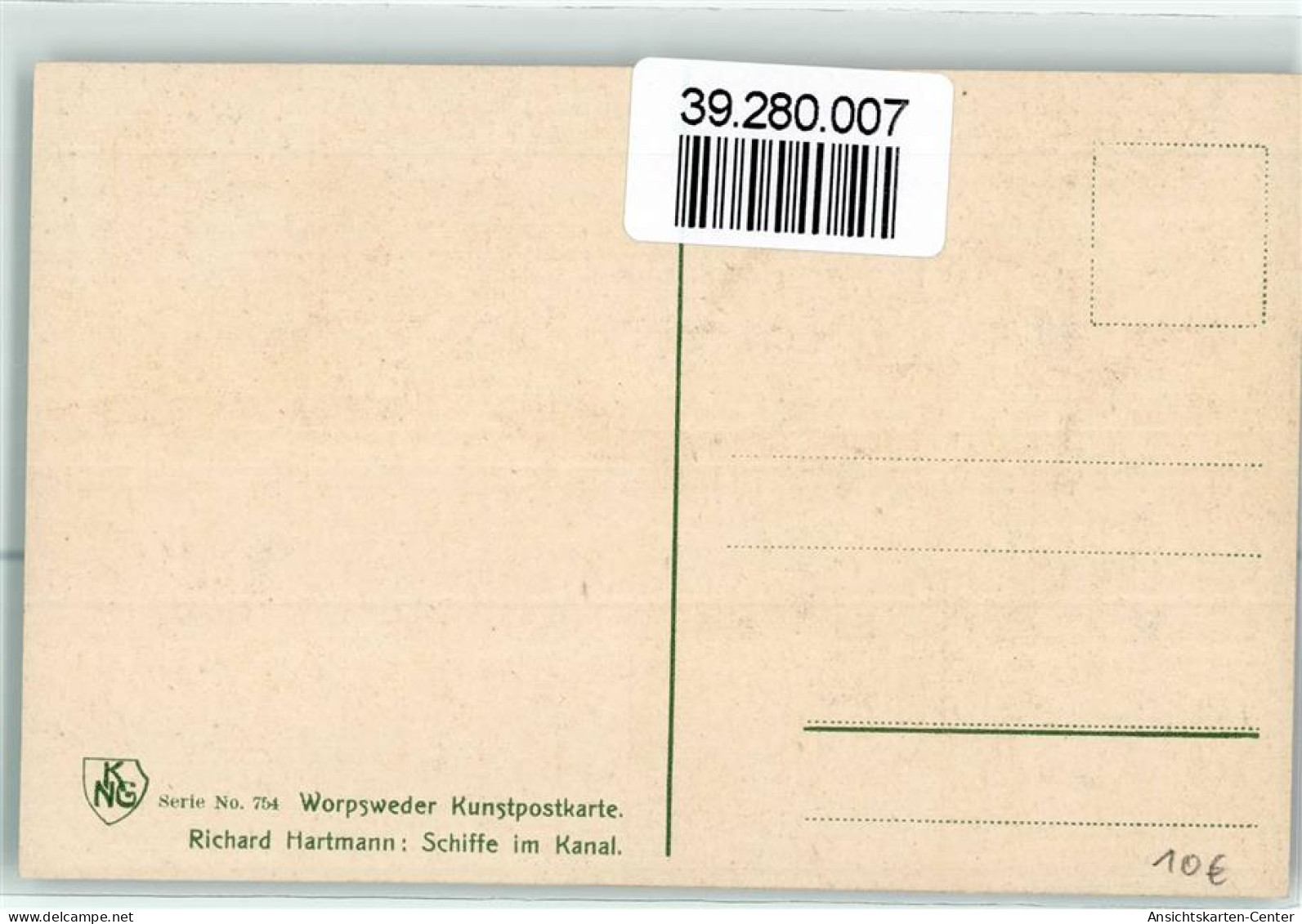 39280007 - N.K.G Serie 754 Sign. Richard Hartmann Schiffe Im Kanal - Other & Unclassified