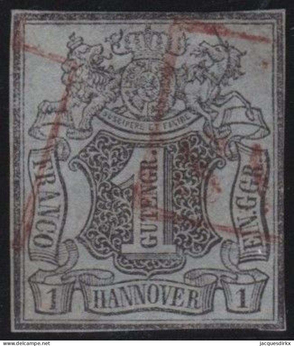 Hannover  .   Michel    .   1  (2 Scans)        .    O     .     Gestempelt - Hanover