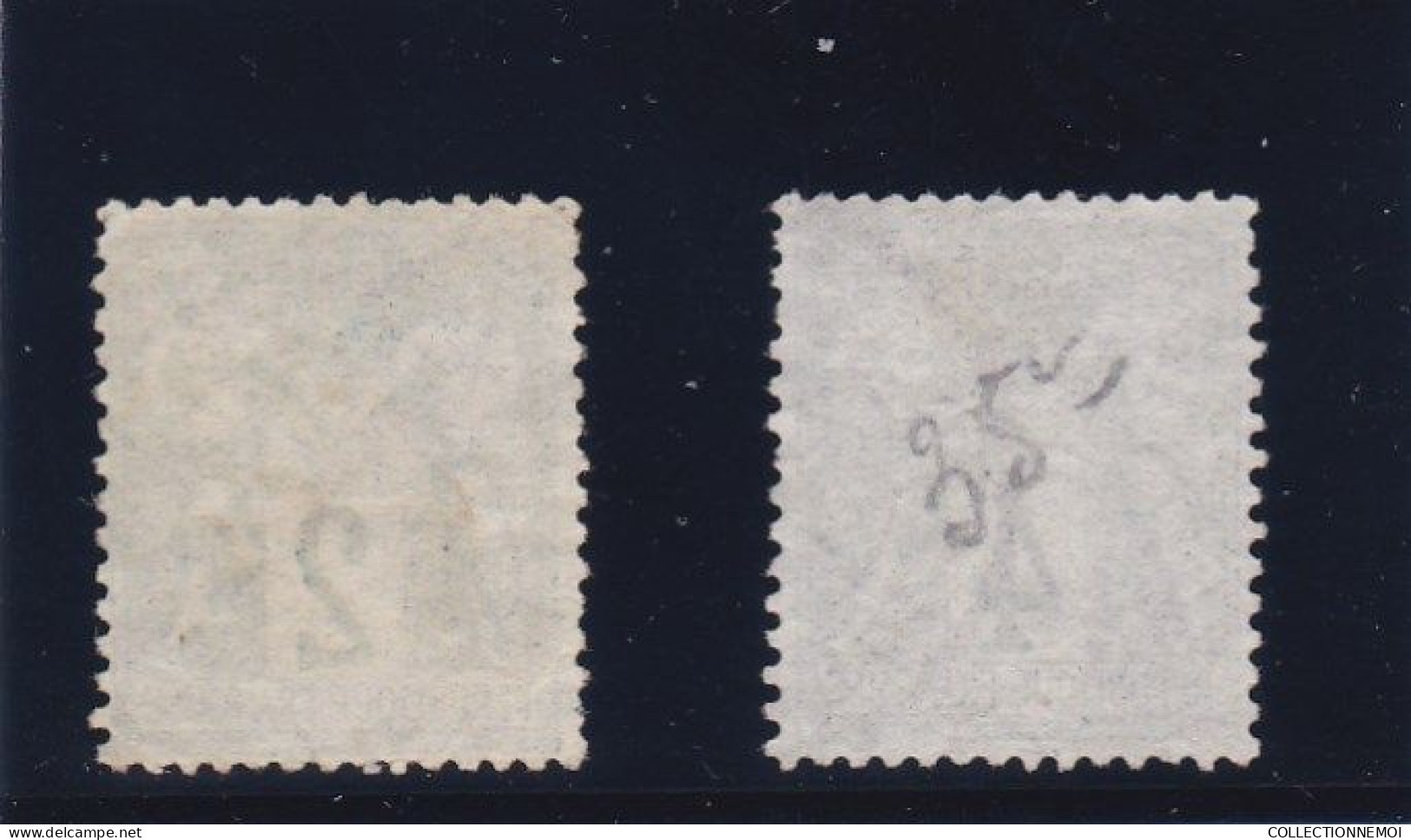N/B ;; 2 Timbres Oblitérés ,,tres Forte Cote Sage Au TYPE 1 - 1876-1878 Sage (Type I)
