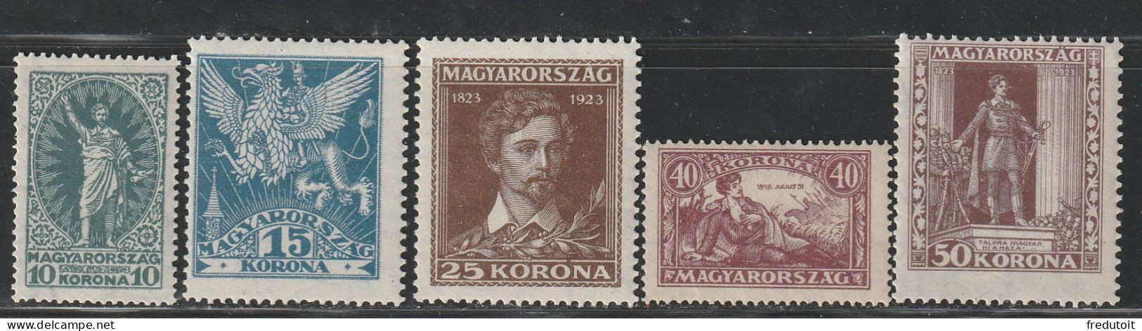 HONGRIE - N°319/23 ** (1923) Poète Petöfi - Unused Stamps