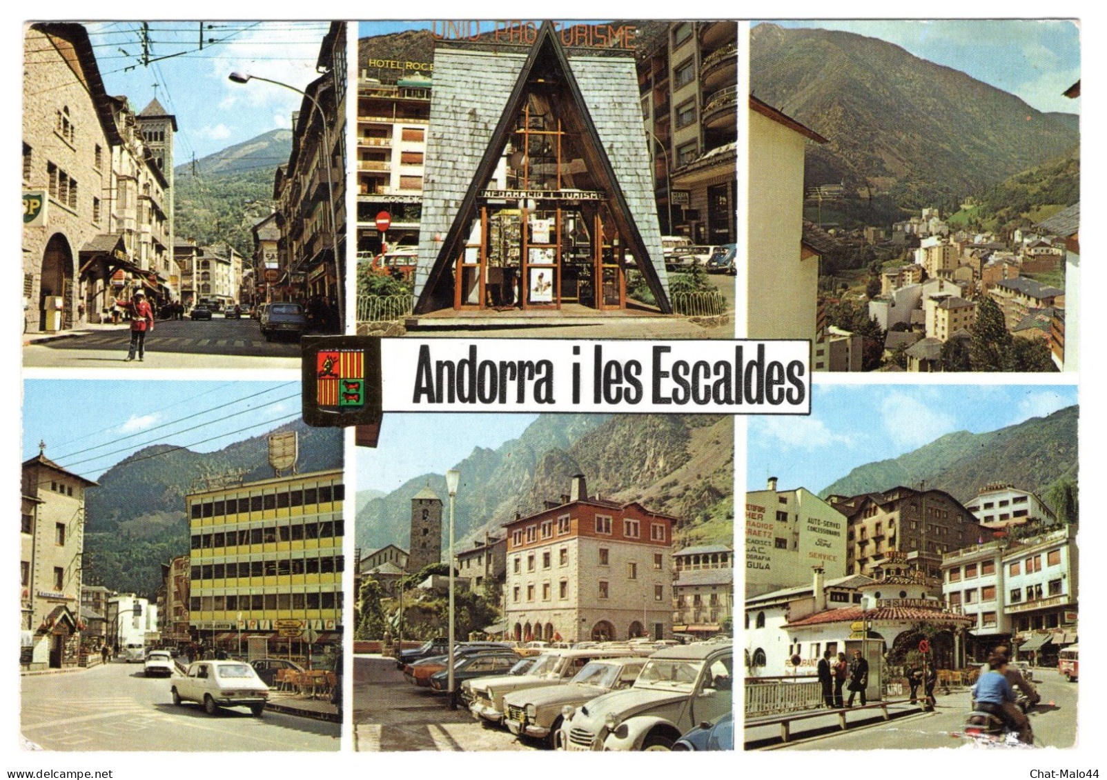 Valls D'Andorra. Andorra La Vella I Les Escaldes Carte Postale Couleurs. Comercial Escudo De Oro. Barcelona - Andorre