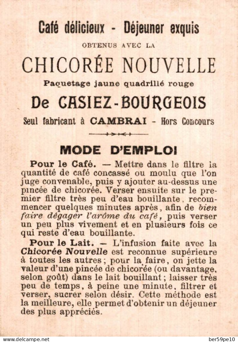 CHROMO CHICOREE NOUVELLE CASIEZ-BOURGEOIS A CAMBRAI / REP. ARGENTINE - Tea & Coffee Manufacturers