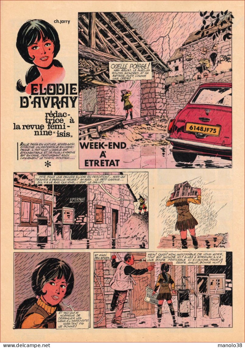 Elodie D'Avray. Week End à Etretat. Bande Dessinée. BD. Charles Jarry. Histoire Complète. 1970. - Verzamelingen