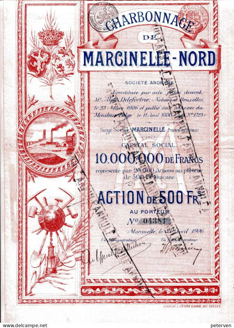 CHARBONNAGE De MARCINELLE-NORD - Mineral