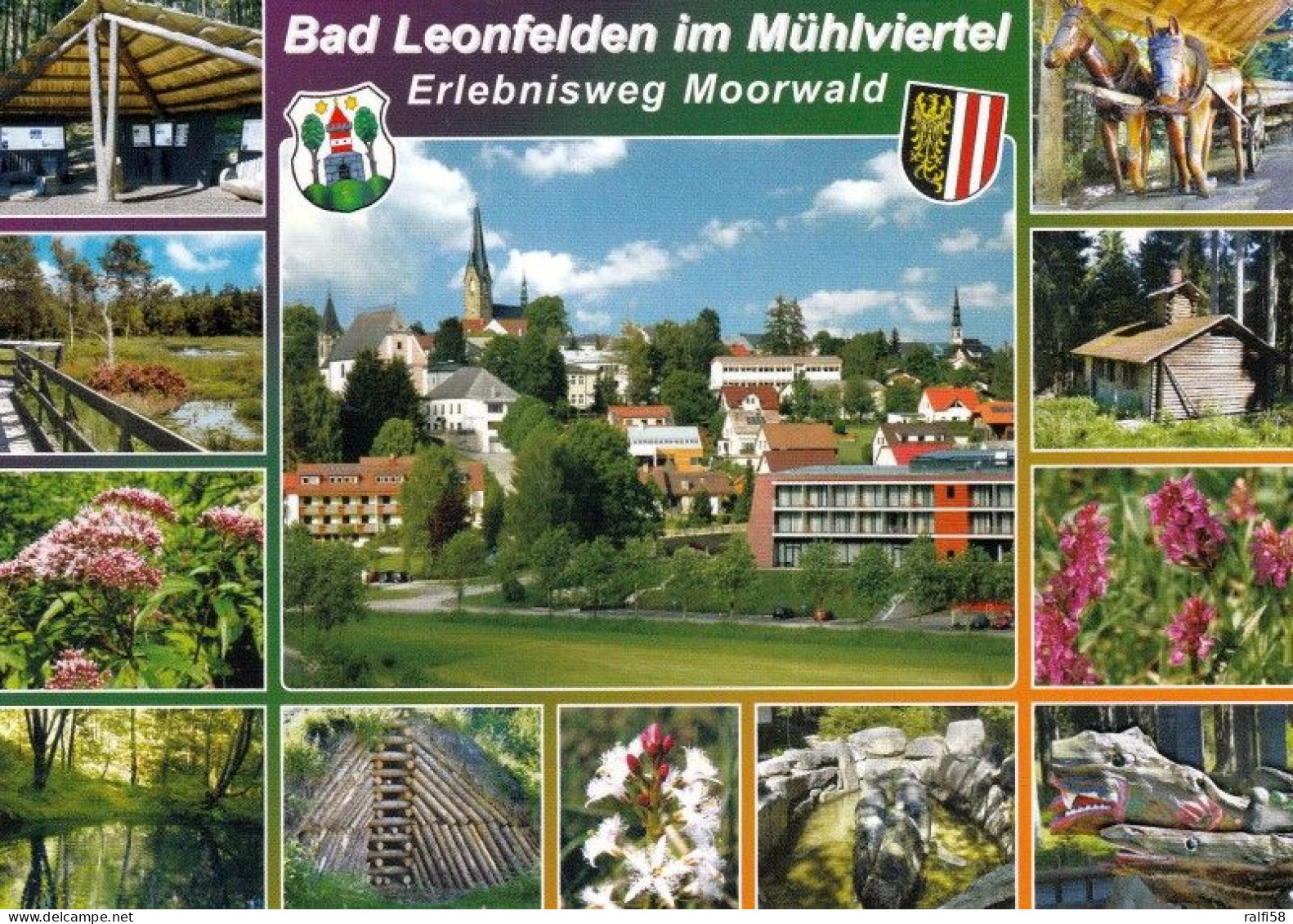 1 AK Österreich / Oberösterreich * Blick Auf Bad Leonfelden - Im Mühlviertel - Siehe Scan Rückseite - Luftbildaufnahme * - Bad Leonfelden