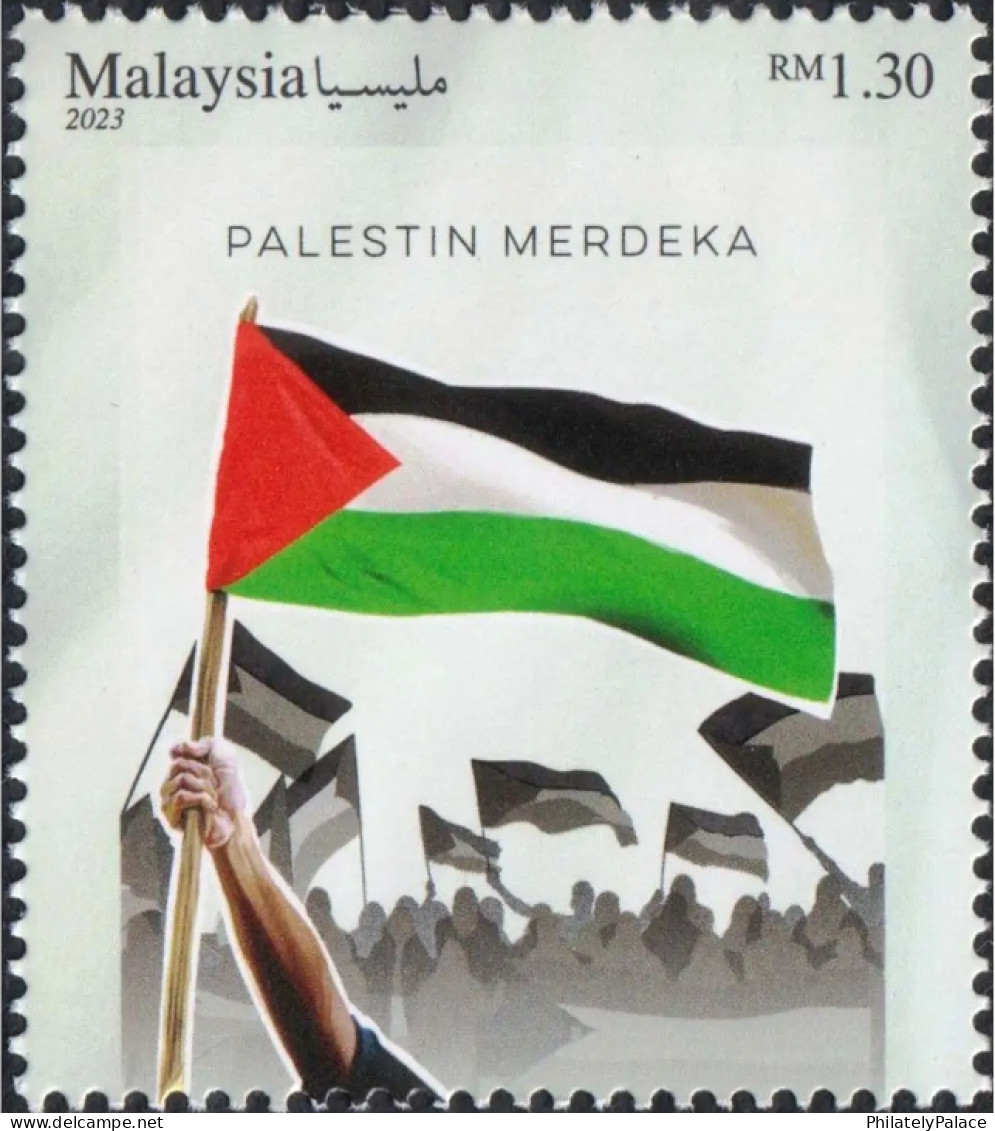 Malaysia 2023 Palestine Independence,Flag,Peace,Freedom Israel,Pigeon,Bird,War,1v Mint,MNH (**) - Maleisië (1964-...)