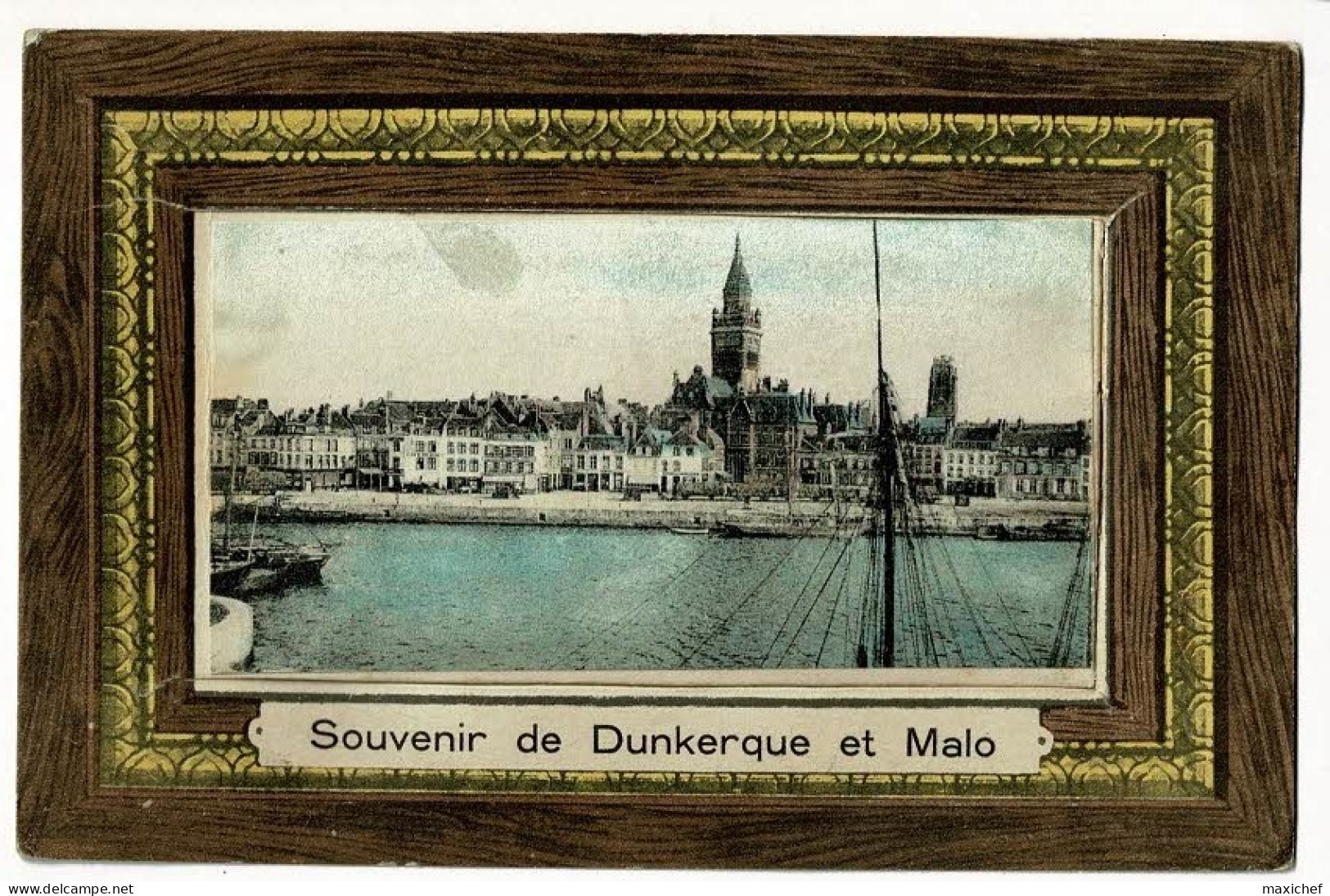 Souvenir De Dunkerque Et Malo, Tableau Contenant Dix Vues En Accordéon, Pas Circulé - Cartoline Con Meccanismi