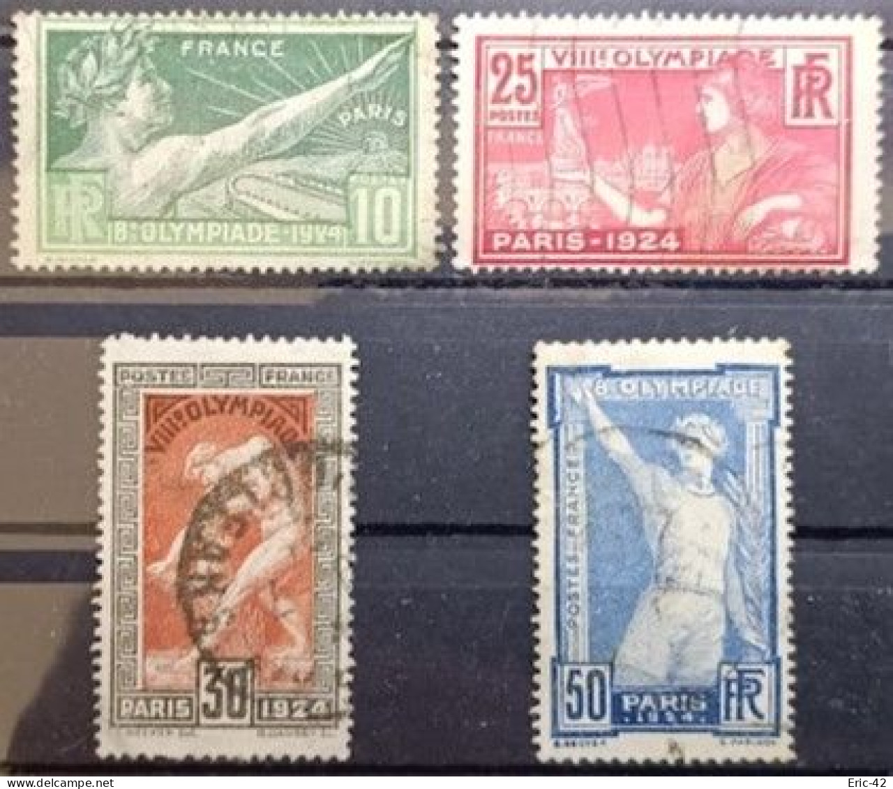 France 1924 Yv N°183/186 Série Jeux Olympiques De Paris. Oblitéré - Gebraucht
