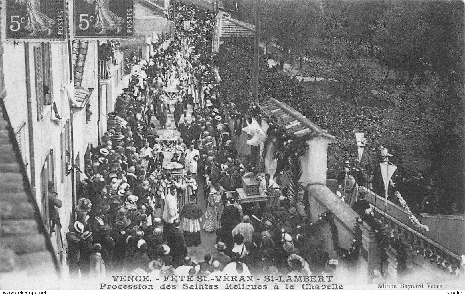 P-24-Mi-Is-848 : VENCE. FETE SAINT-VERAN SAINT-LAMBERT. PROCESSION - Vence