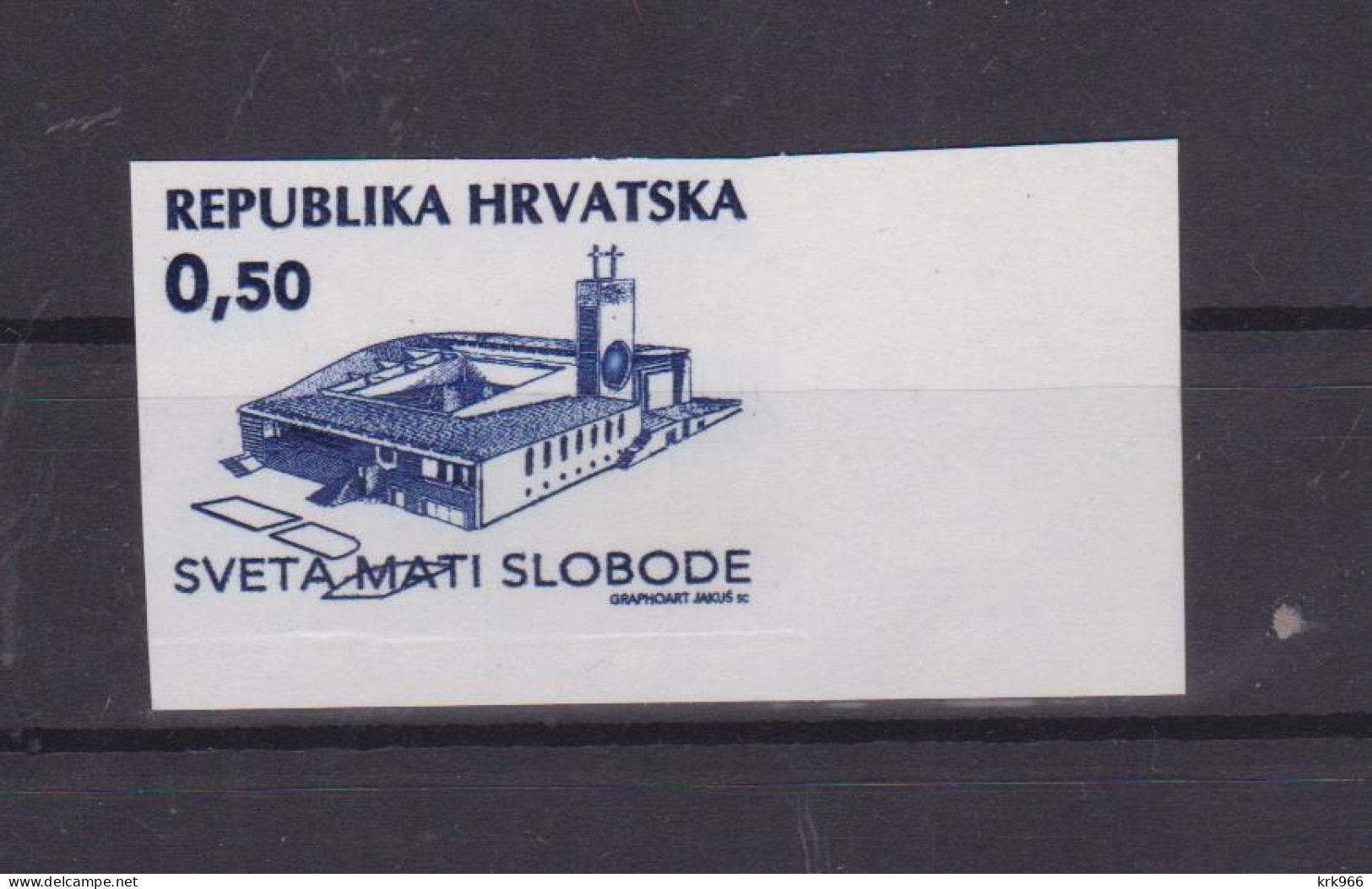 CROATIA.1995 SVETA MATI SLOBODE Charity Stamp,not Issued 0.50 Kn Value  Proof On Paper - Croazia