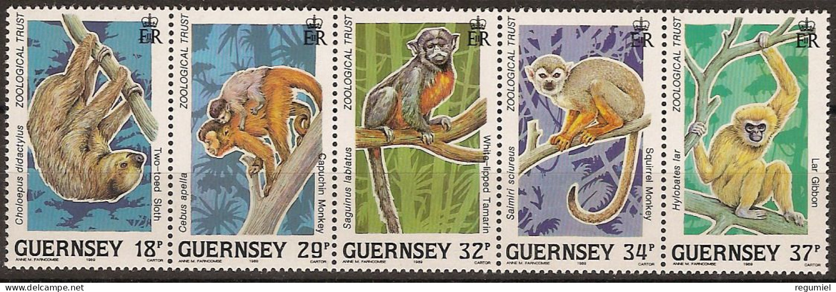 Guernsey 467/471 ** MNH. 1989 - Guernsey