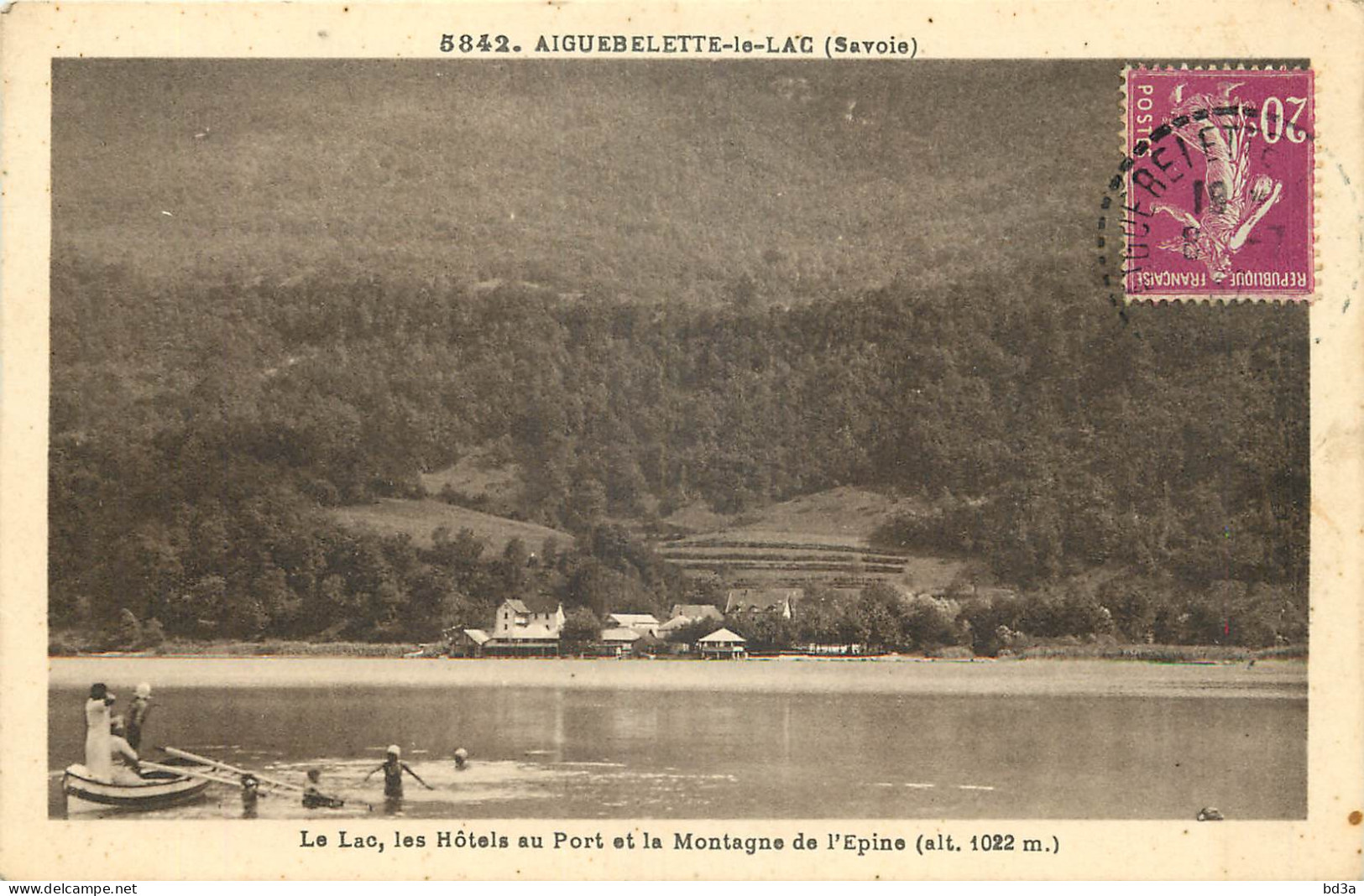 73 - AIGUEBELETTE  LE LAC - LE LAC LES HOTELS AU PORT ET LA MONTAGNE DE L'EPINE - Aiguebelle