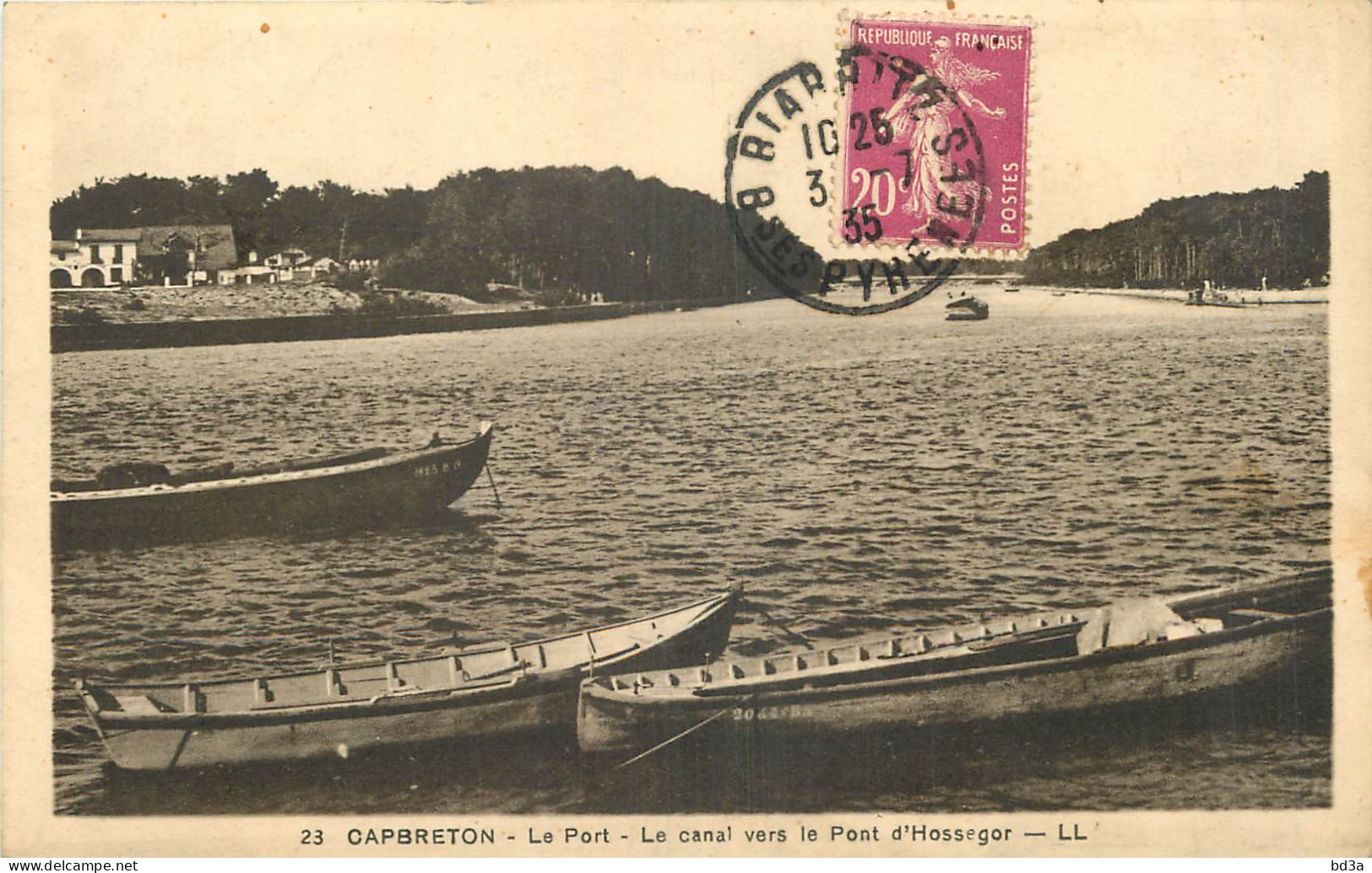 40 - CAPBRETON - LE PORT - LE CANAL VERS LE PONT D'HOSSEGOR - Capbreton