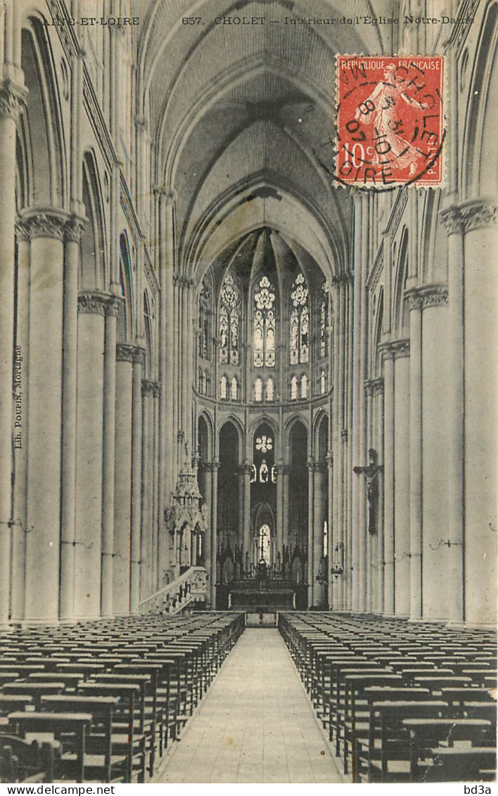 49 - CHOLET - INTERIEUR DE L'EGLISE NOTRE DAME - Cholet