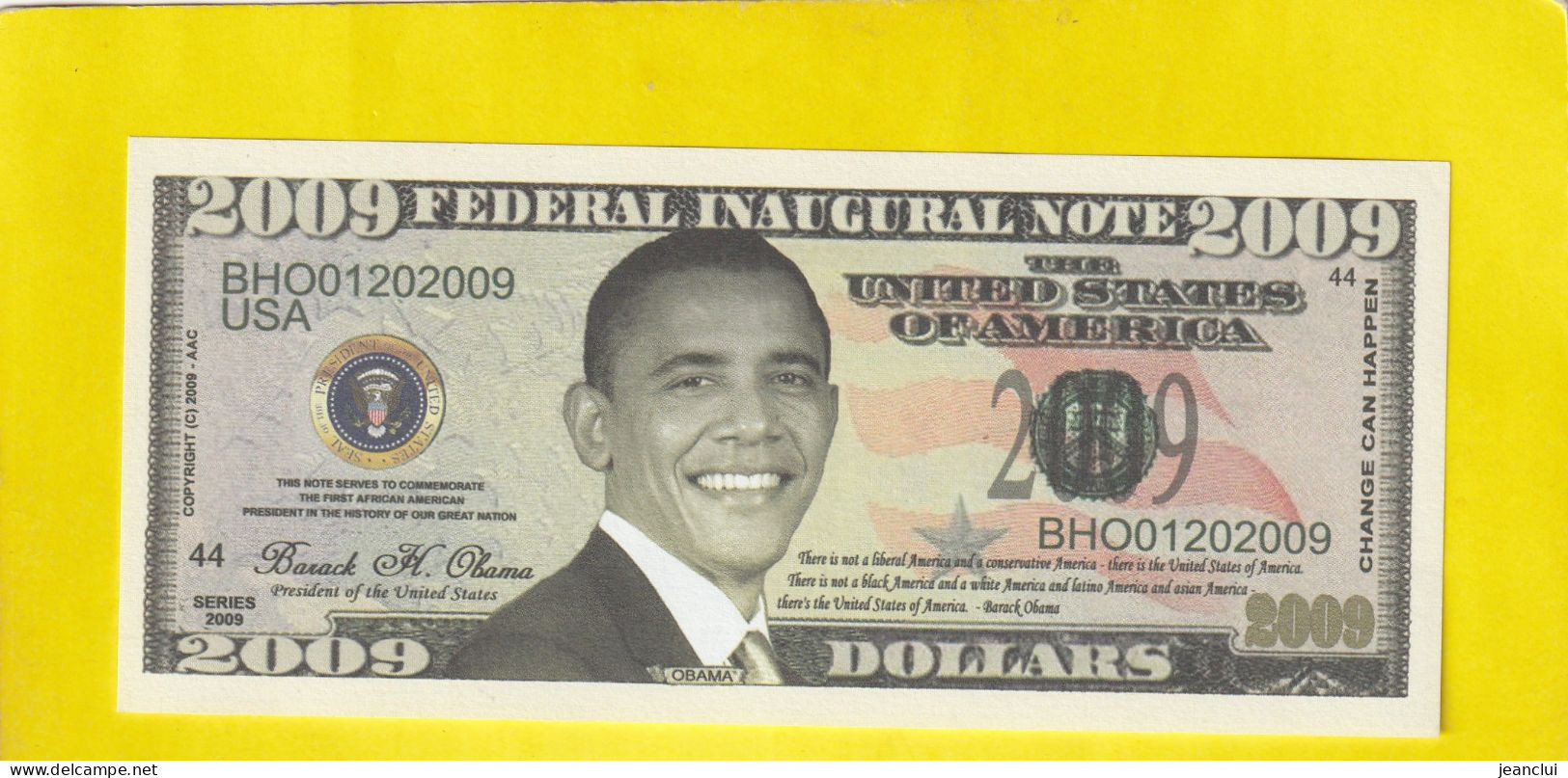 FACSIMILE . 2009  . FEDERAL INAUGURAL NOTE .   2 SCANNES  .  ETAT LUXE - Other & Unclassified