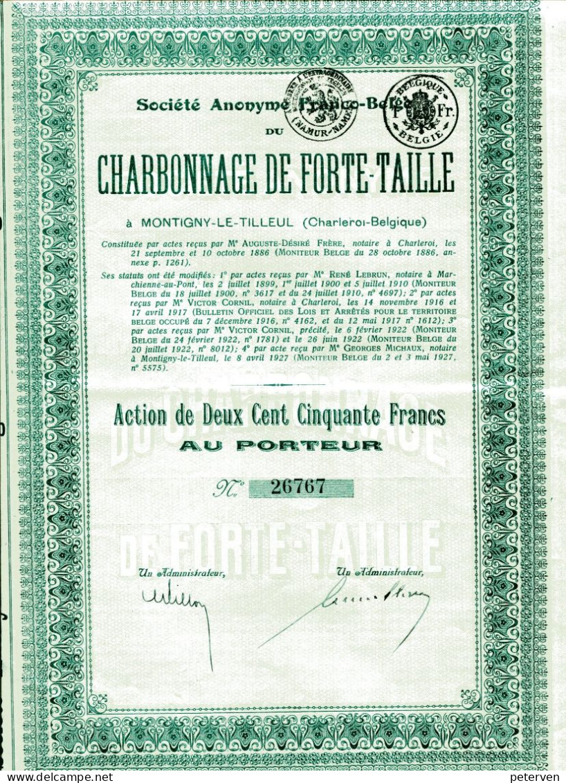 CHARBONNAGE De FORTE TAILLE - Mines