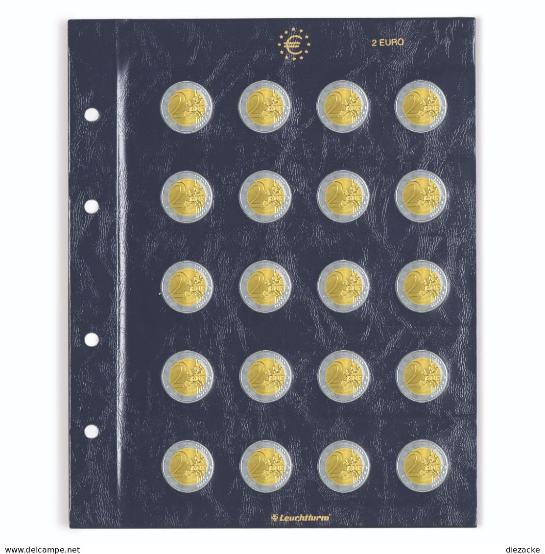 Leuchtturm Münzblätter VISTA Für 2 Euro Münzen (2er Pack) 312494 Neu - Matériel