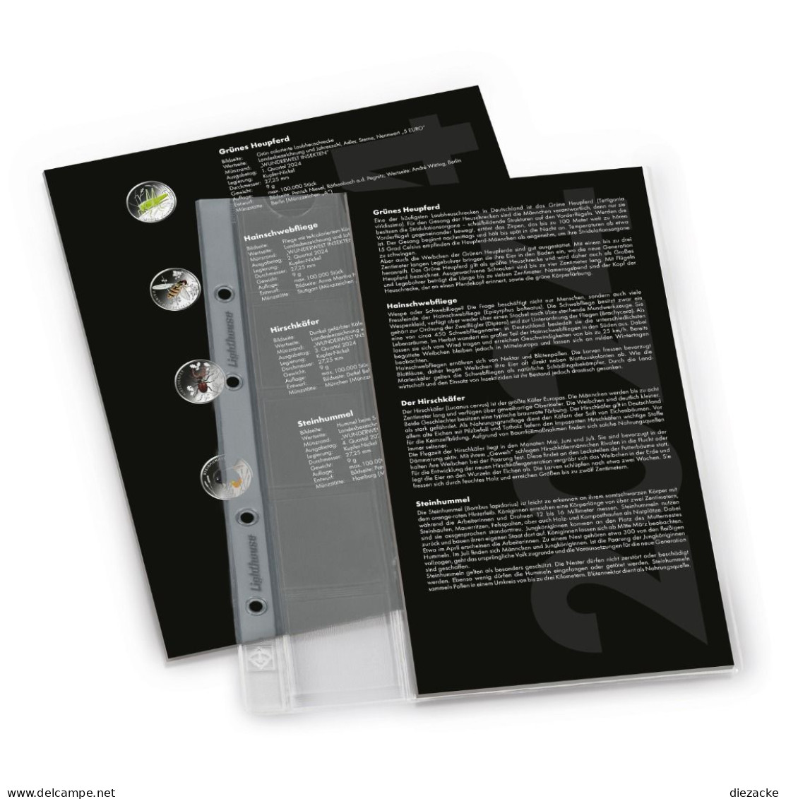 Leuchtturm Nachtrag 2024 Für Vordruckalbum "5-Euro-Gedenkmünzen" 369516 Neu - Supplies And Equipment