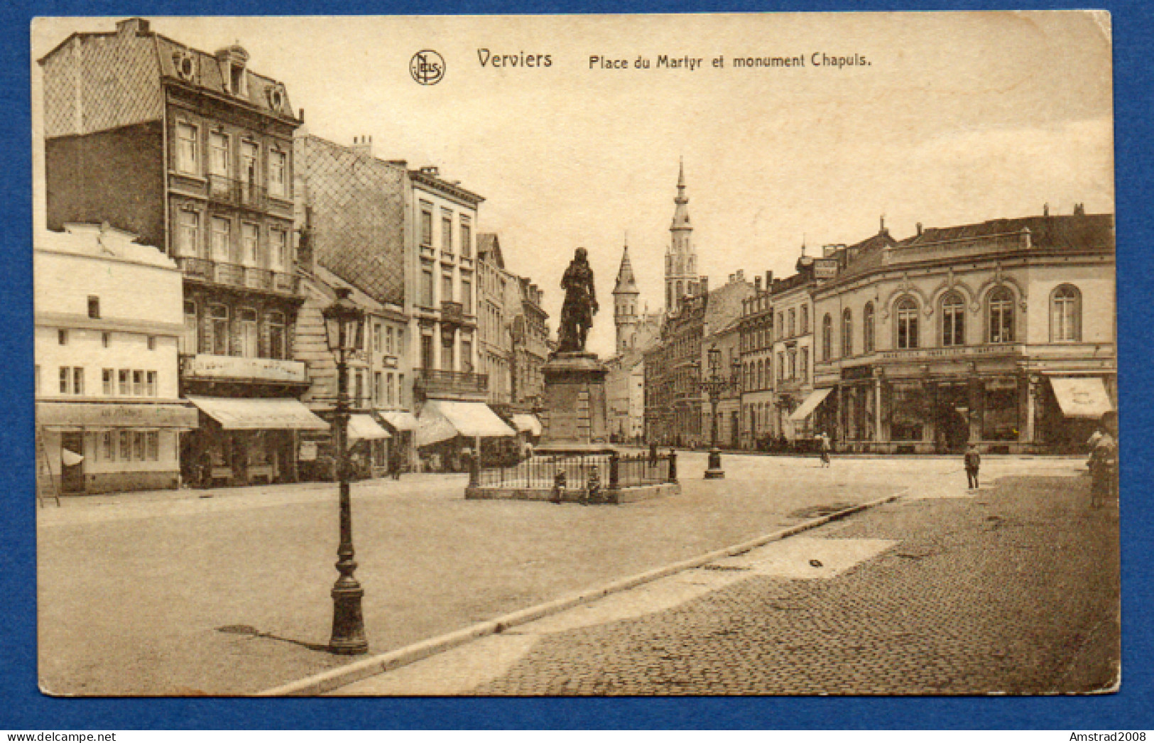1924 - VERVIERS - PLACE DU MARTYR ET MONUMENT CHAPUIS  - BELGIQUE - Verviers
