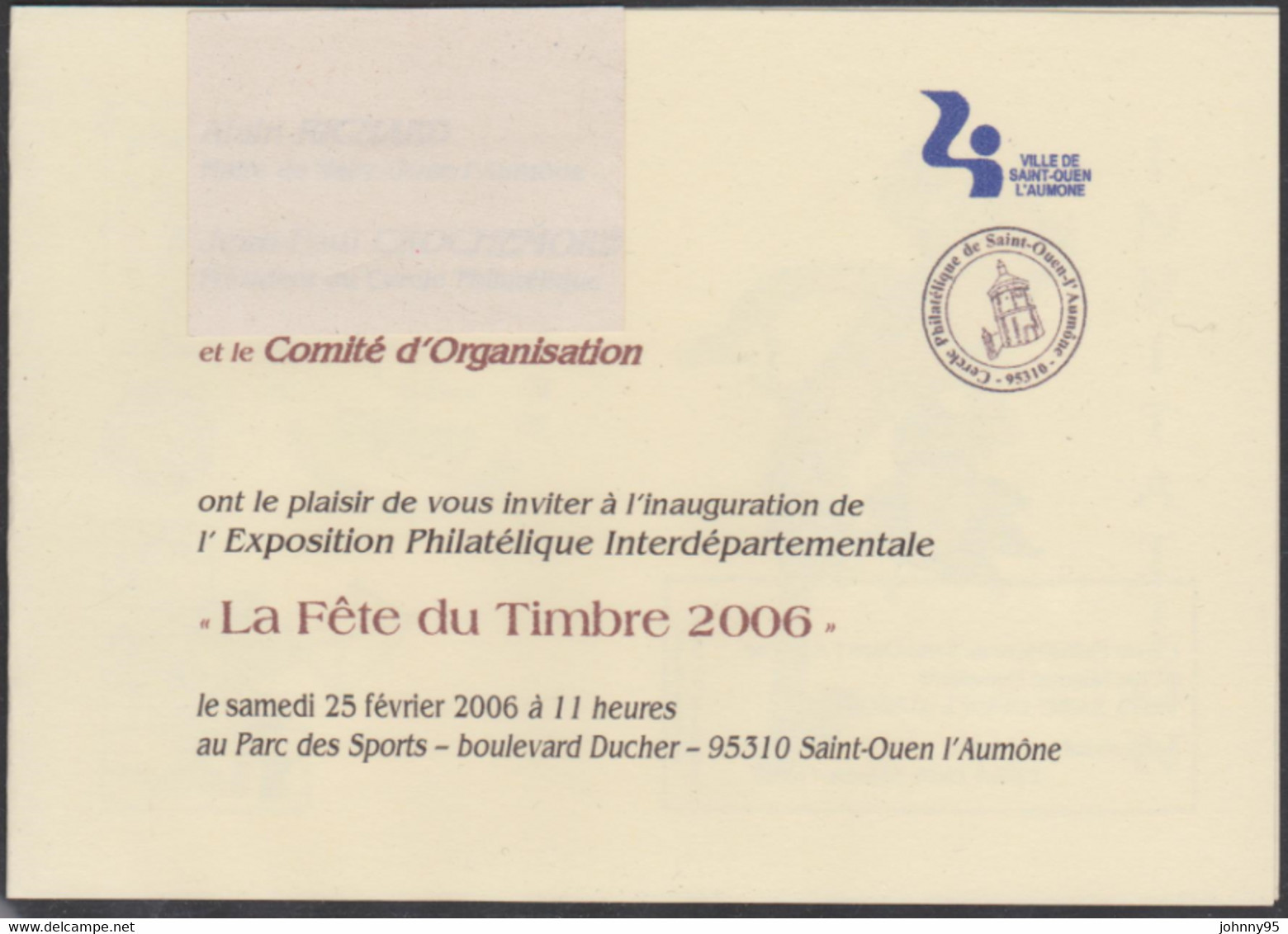 Année 2006 - N° 3877 Et 3879 - Fête Du Timbre 2006 - Spirou - Carte D'invitation 1er Jour - Saint-Ouen L'Aumône (95) - 2000-2009