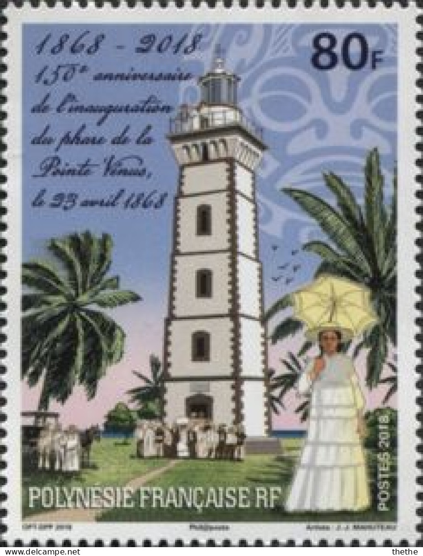 POLYNESIE - 150e Anniversaire Du Phare De Point Venus - Unused Stamps