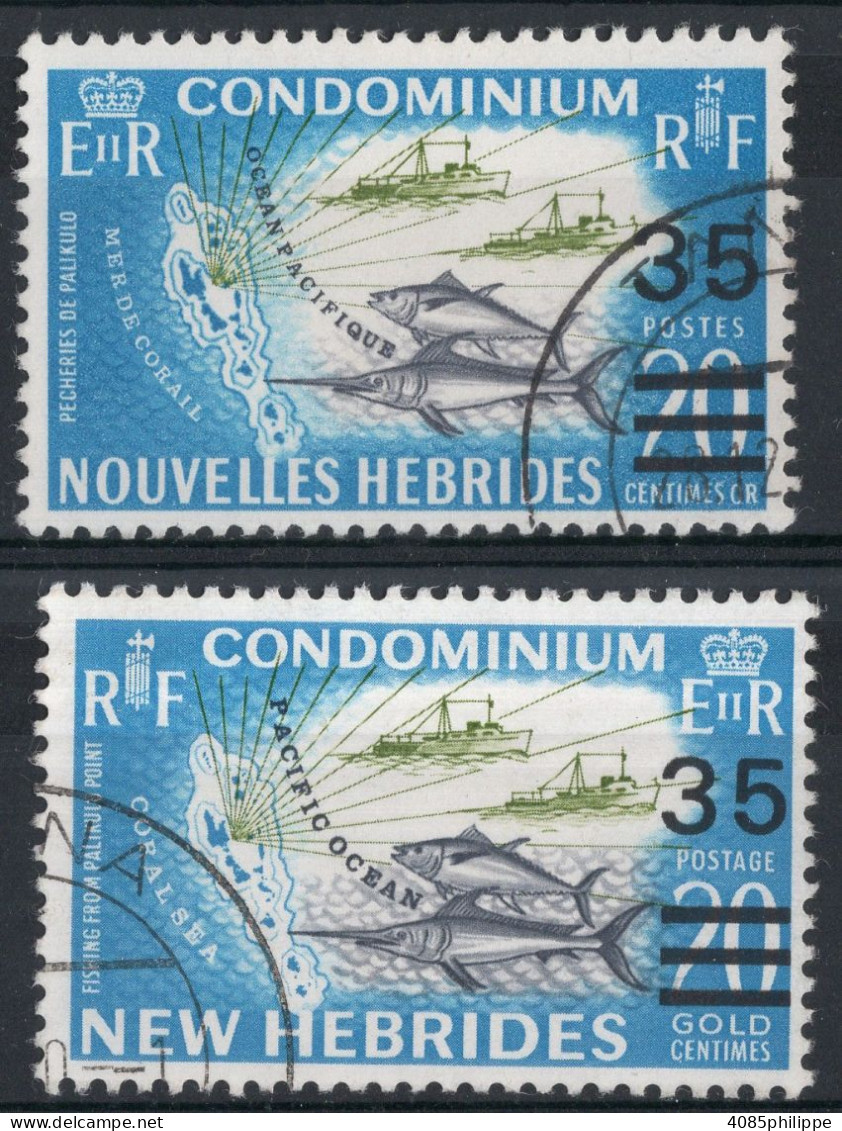 Nouvelles HEBRIDES Timbres-poste N°298 & 299 Oblitérés TB Cote : 3€25 - Used Stamps