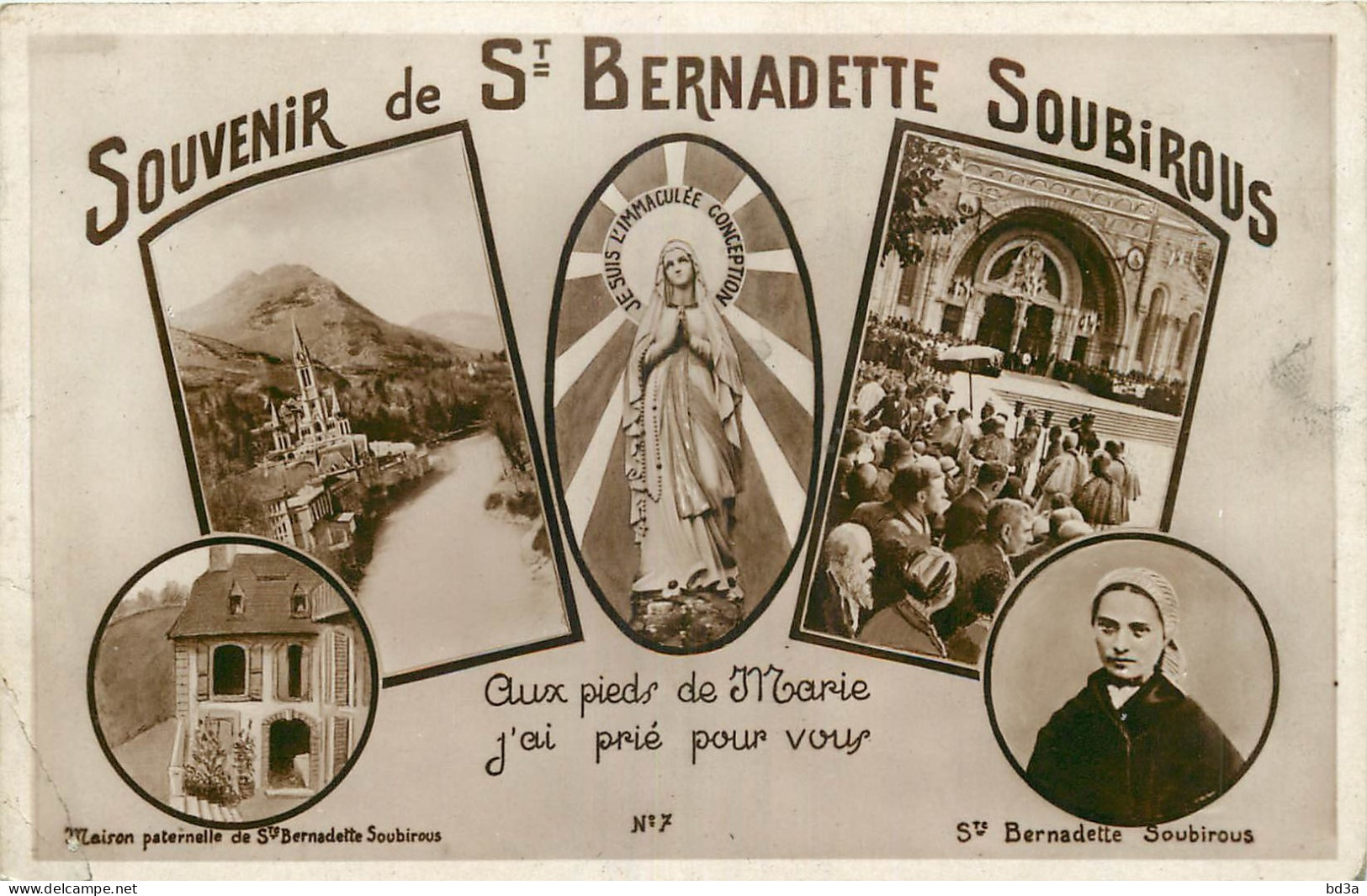 SOUVENIR DE SAINTE BERNADETTE  SOUBIROUS - Holy Places