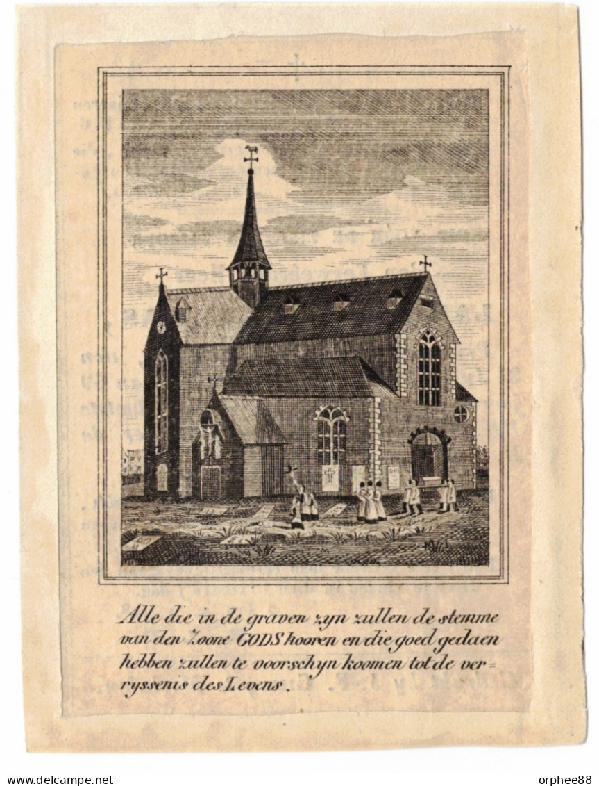 Adriaens Lambertus, Priester, Pastoor Betekom 1767-1836 Gravure Anversoise Vandennest ( Kerk Deurne) - Todesanzeige