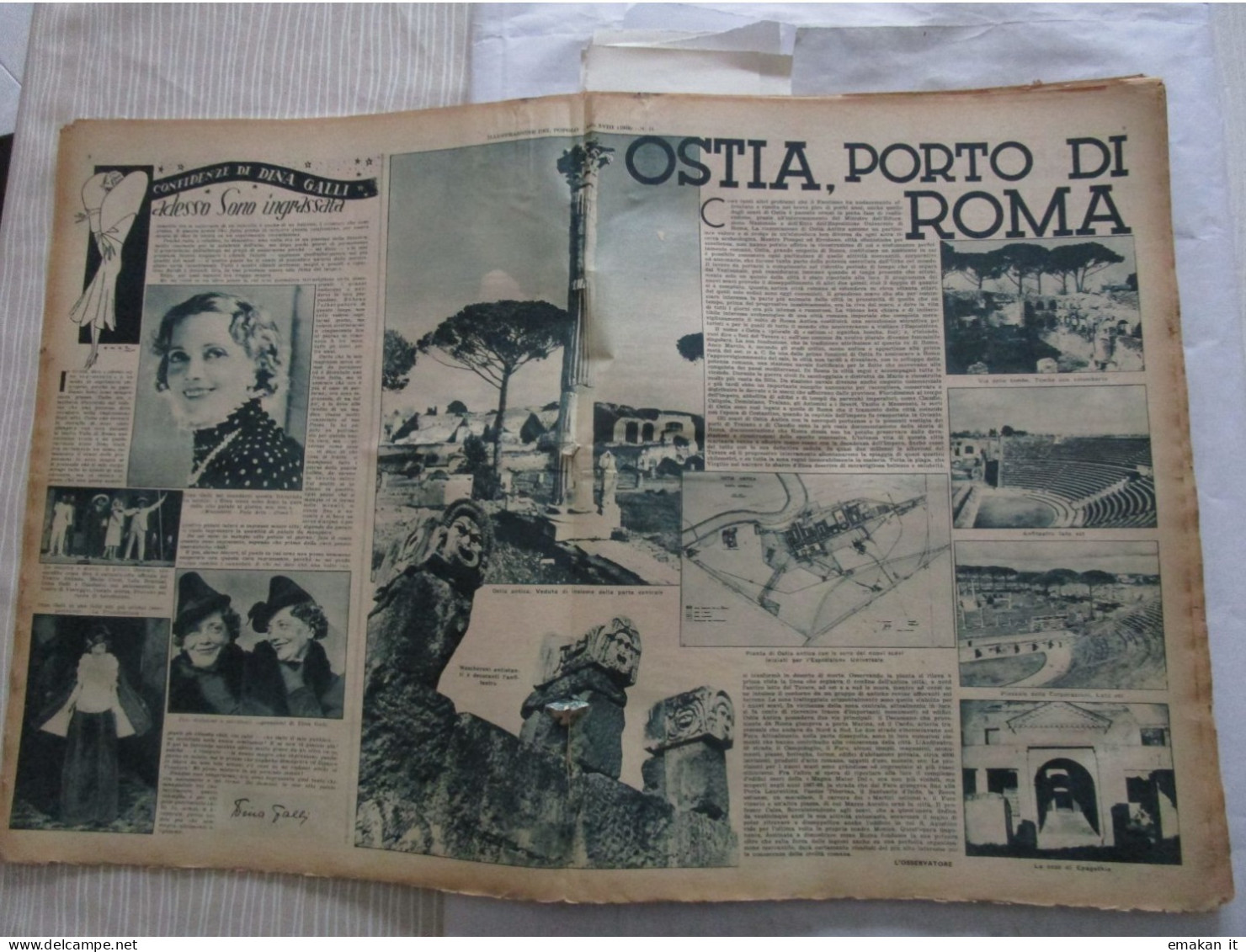 # ILLUSTRAZIONE DEL POPOLO N 14 /1938 GUERRA DI SPAGNA / OSTIA PORTO DI ROMA / ROMA JUVE / LIGURIA INTER - First Editions