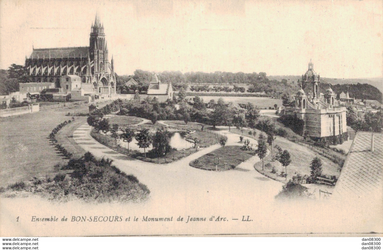 76 ENSEMBLE DE BON SECOURS ET LE MONUMENT DE JEANNE D'ARC - Bonsecours