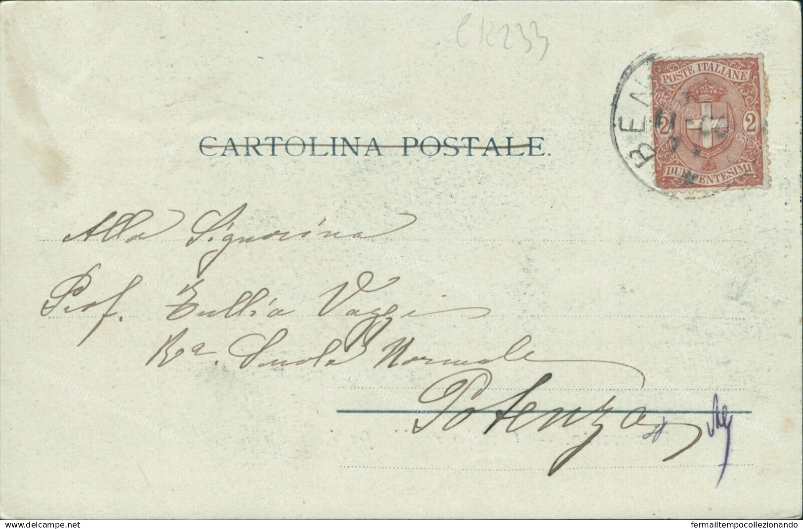 Cr233 Cartolina  Benevento Citta' Castello Re Manfredi 1900 Campania - Benevento