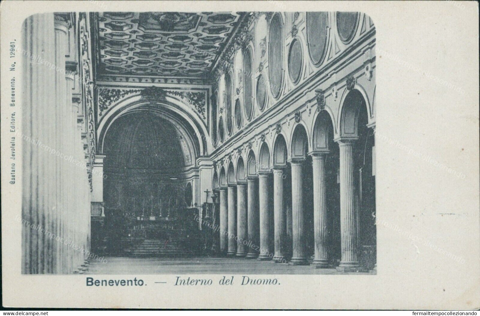 Cr235 Cartolina  Benevento Citta'  Interno Del Duomo Campania - Benevento