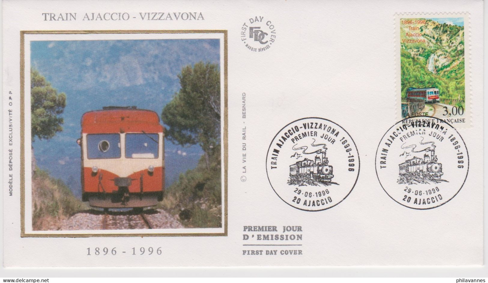 Ajaccio, 1996, N°3017,train Ajaccio- Vizzavona ,  ( SN24/79/23.1) - 1990-1999