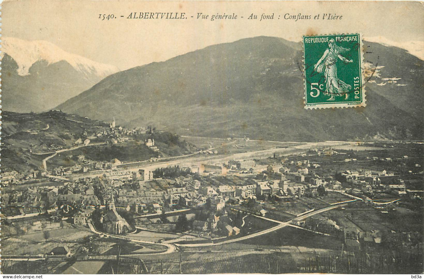 73 - ALBERTVILLE - VUE GENERALE - AU FOND CONFLANS ET L'ISERE - Albertville