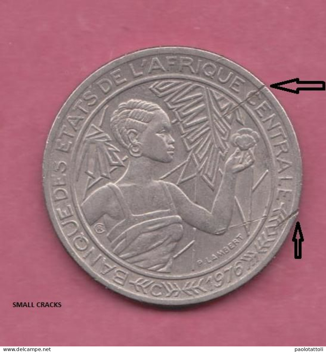 Congo ( C), 1976- 500 Francs- Nickel- Obverse Half Figure Of Woman. Reverse Antilope Et Soleil- MB+, F+, TB+, S+ - Congo (République Démocratique 1998)