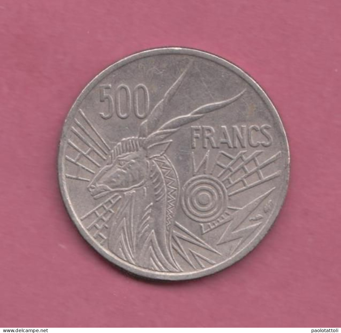 Congo ( C), 1976- 500 Francs- Nickel- Obverse Half Figure Of Woman. Reverse Antilope Et Soleil- MB+, F+, TB+, S+ - Congo (República Democrática 1998)