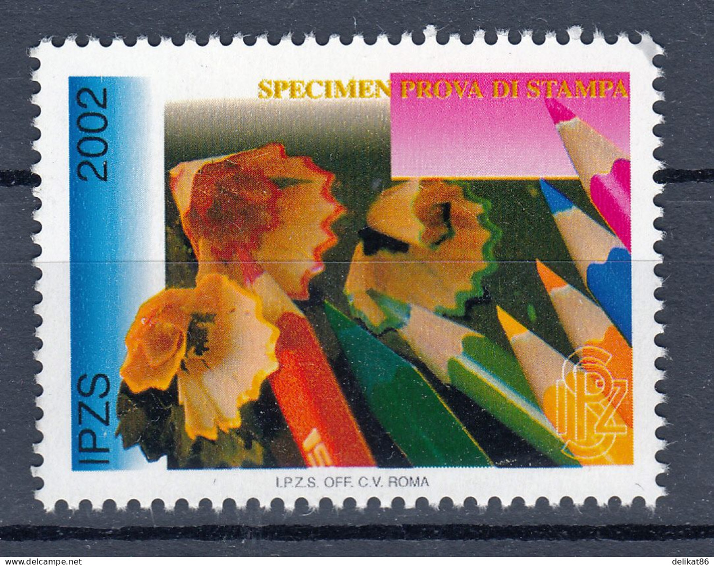 Probedruck Test Stamp Specimen Prove Istituto Poligrafico Dello Stato 2002 - 2001-10: Mint/hinged