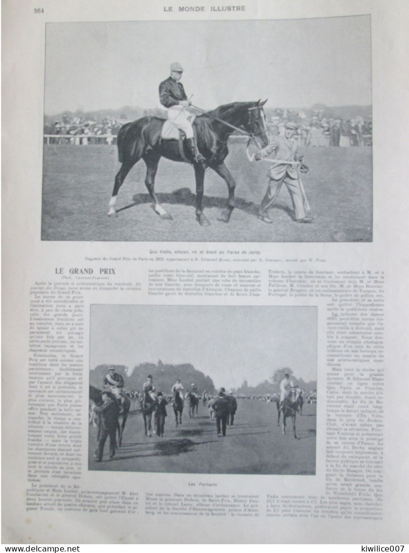 1903 HARAS DE JARDY   Quo Vadis  Alezzan  Le Grand Prix  Course De Chevaux - Unclassified