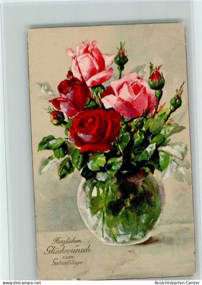 40139107 - Blumen In Vasen / Blumenvasen Rote Und Rosa - Andere & Zonder Classificatie