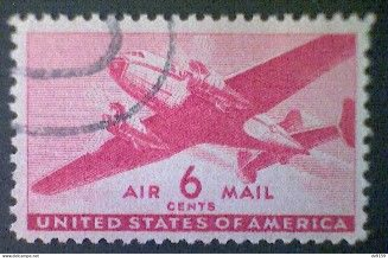 United States, Scott #C25, Used(o), 1941 Air Mail, Transporter Series, 6¢, Carmine - 2a. 1941-1960 Gebraucht