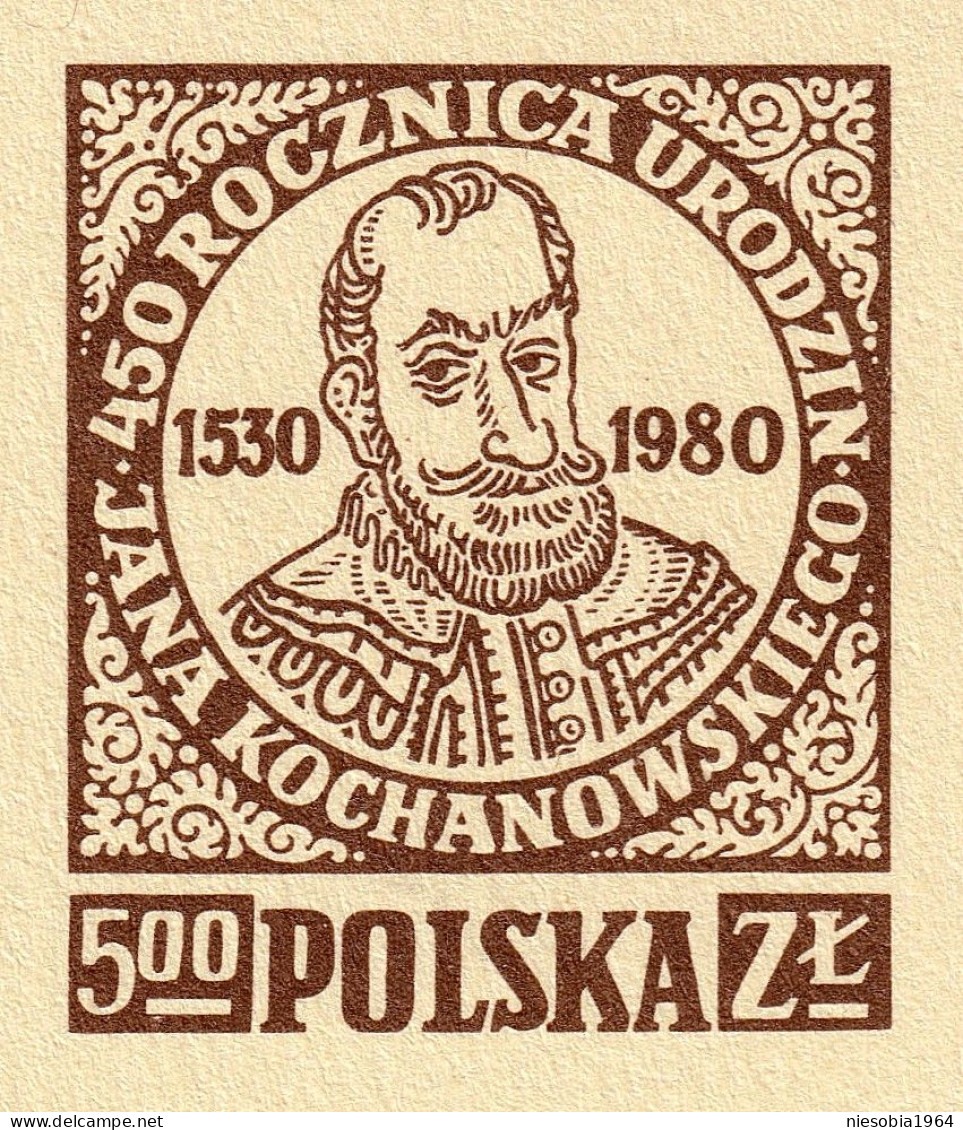 Polish People's Republic 5zł Postcard 1984 / 460th Anniversary Of The Birth Jan Kochanowski, Polish Renaissance Poet - Lettres & Documents