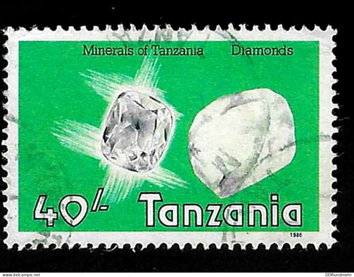 1986 Diamonds Michel TZ 322 Stamp Number TZ 313 Yvert Et Tellier TZ 280D Stanley Gibbons TZ 472 Used - Tansania (1964-...)