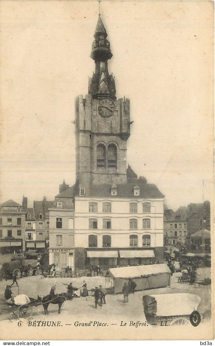 62 - BETHUNE - GRAND'PLACE - LE BEFFROI - LL - Bethune