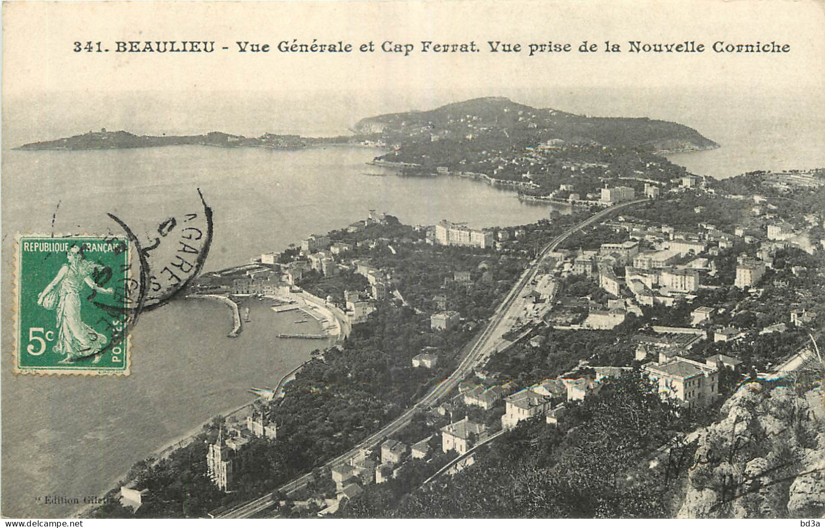 06 - BEAULIEU -  VUE GENERALE ET CAP FERRAT - VUE PRISE DE LA NOUVELLE CORNICHE - Beaulieu-sur-Mer