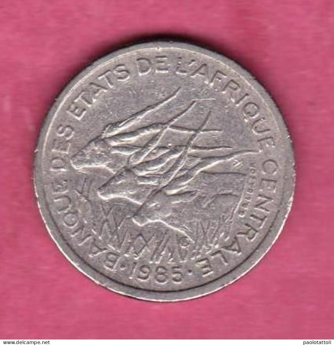 Gabon ( D), 1985 - 50 Francs- Nickel- Obverse Gazelle Giant Eland. - Gabon