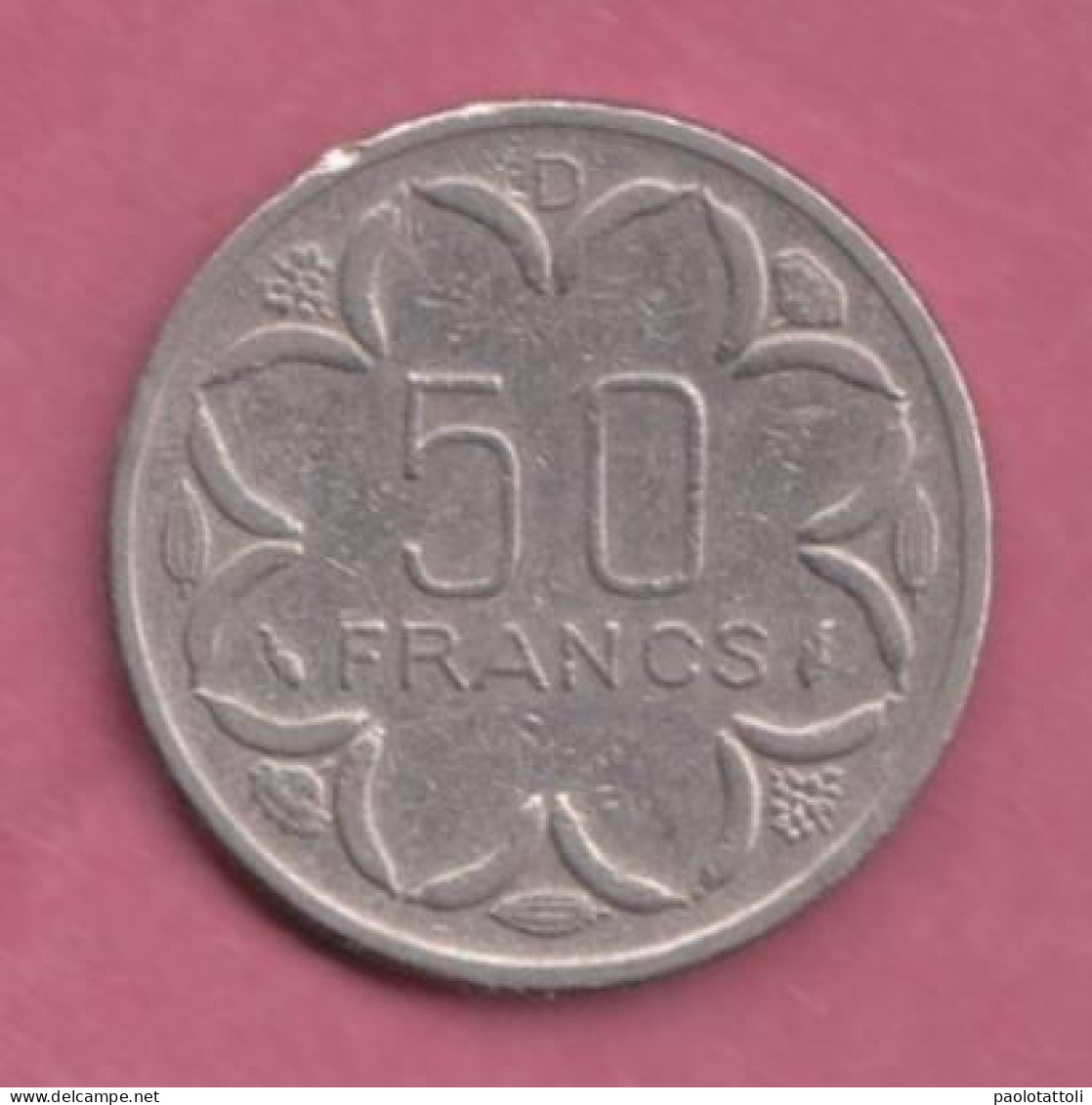 Gabon ( D), 1985 - 50 Francs- Nickel- Obverse Gazelle Giant Eland. - Gabón